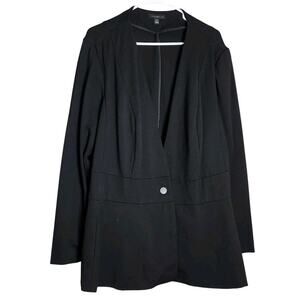Lane Bryant Blazer Plus Size 26 Black One Button Soft Stretch Career Wear
